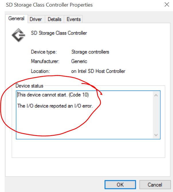 sd storage class controller driver download