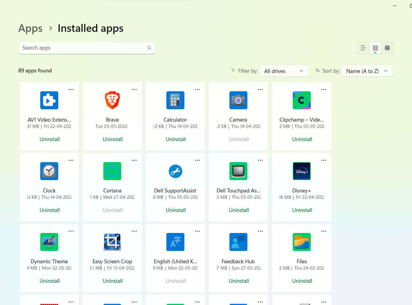 Viewing A List of Installed Windows Applications in Windows 11 ...