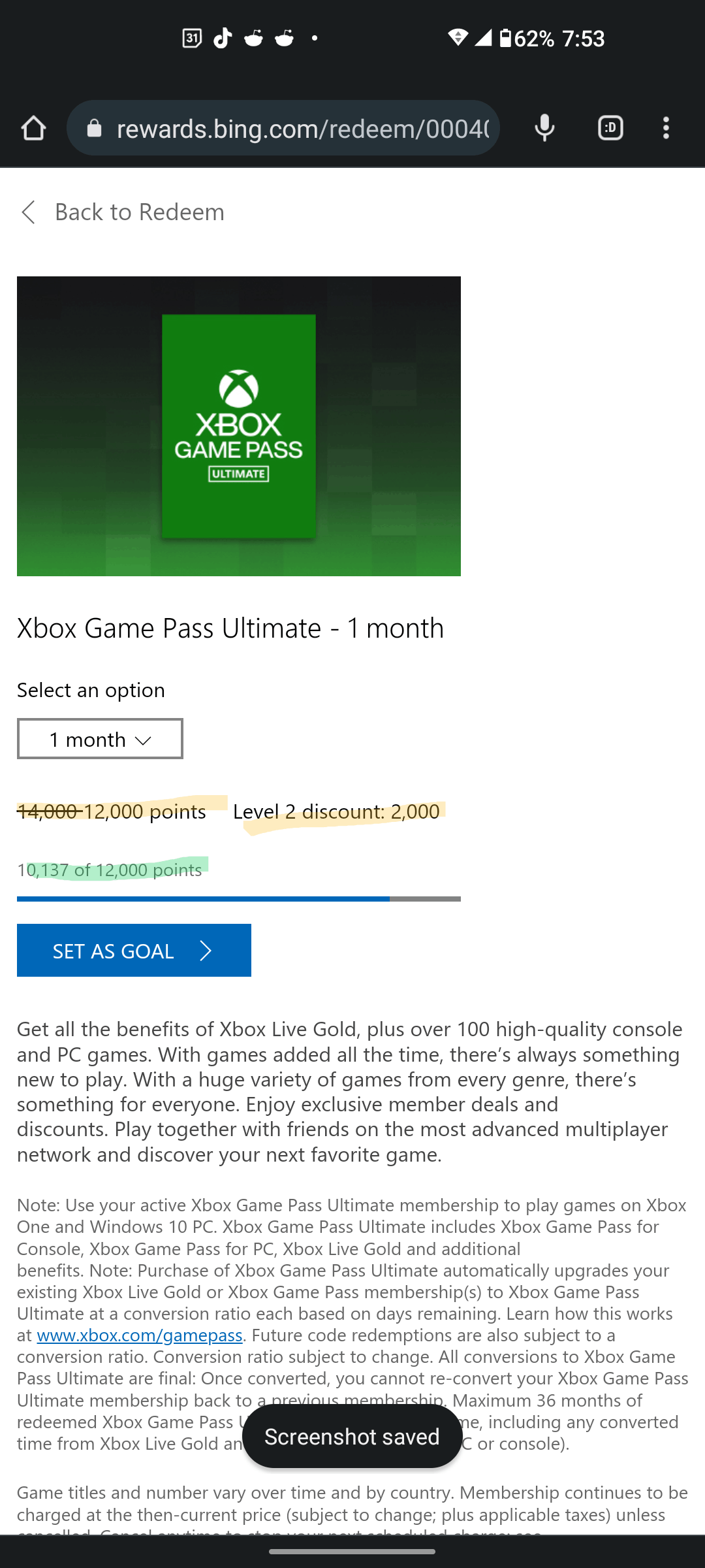 Can i pay for sales game pass with microsoft points