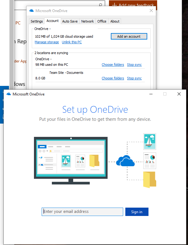 The Onedrive App On Windows 10 Crashes When Trying To Change The Local Microsoft Community