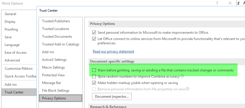 SAVING TRACKED CHANGES DOCUMENTS IN WORD - Microsoft Community