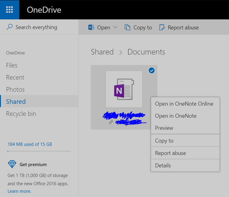 How to delete OneDrive file that is shared with me