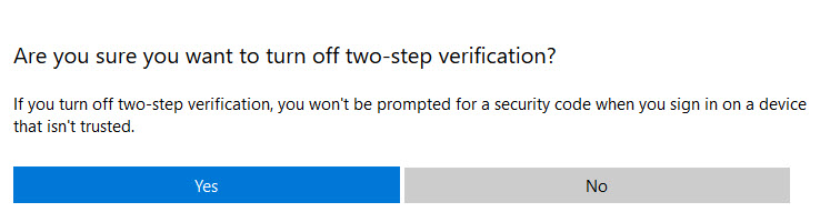 Turn Off 2 Step Verification For Phone Mail App - Microsoft Community