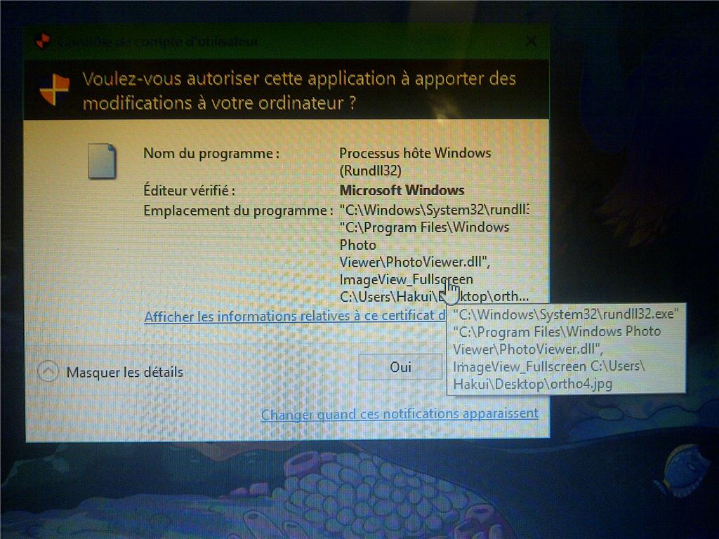 Visionneuse Windows Controle De Compte Utilisateur Rundll32