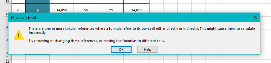 There Are One Or More Circular References Microsoft Community