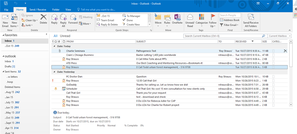 Inbox Microsoft Outlook