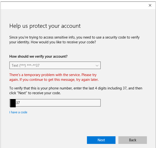 Can Not Verify Account After Upgrading To Windows 10 Microsoft Community