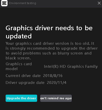 Video display store driver update