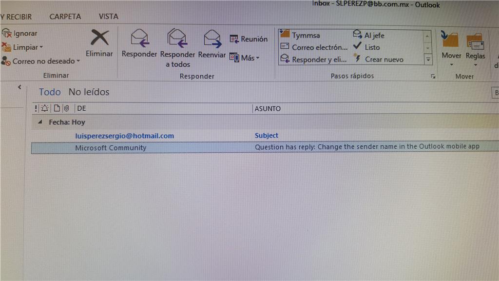 Change The Sender Name In Outlook Mobile App Microsoft Community