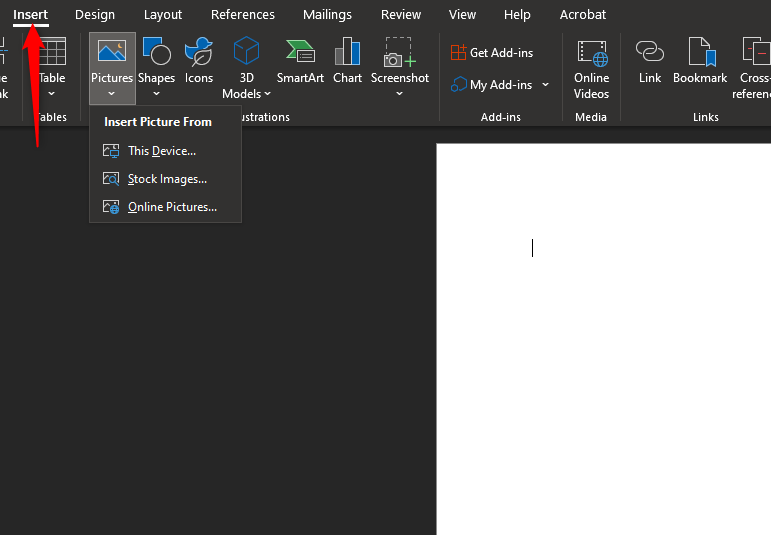 How do I insert a personal drawing into a Windows 10 document ...