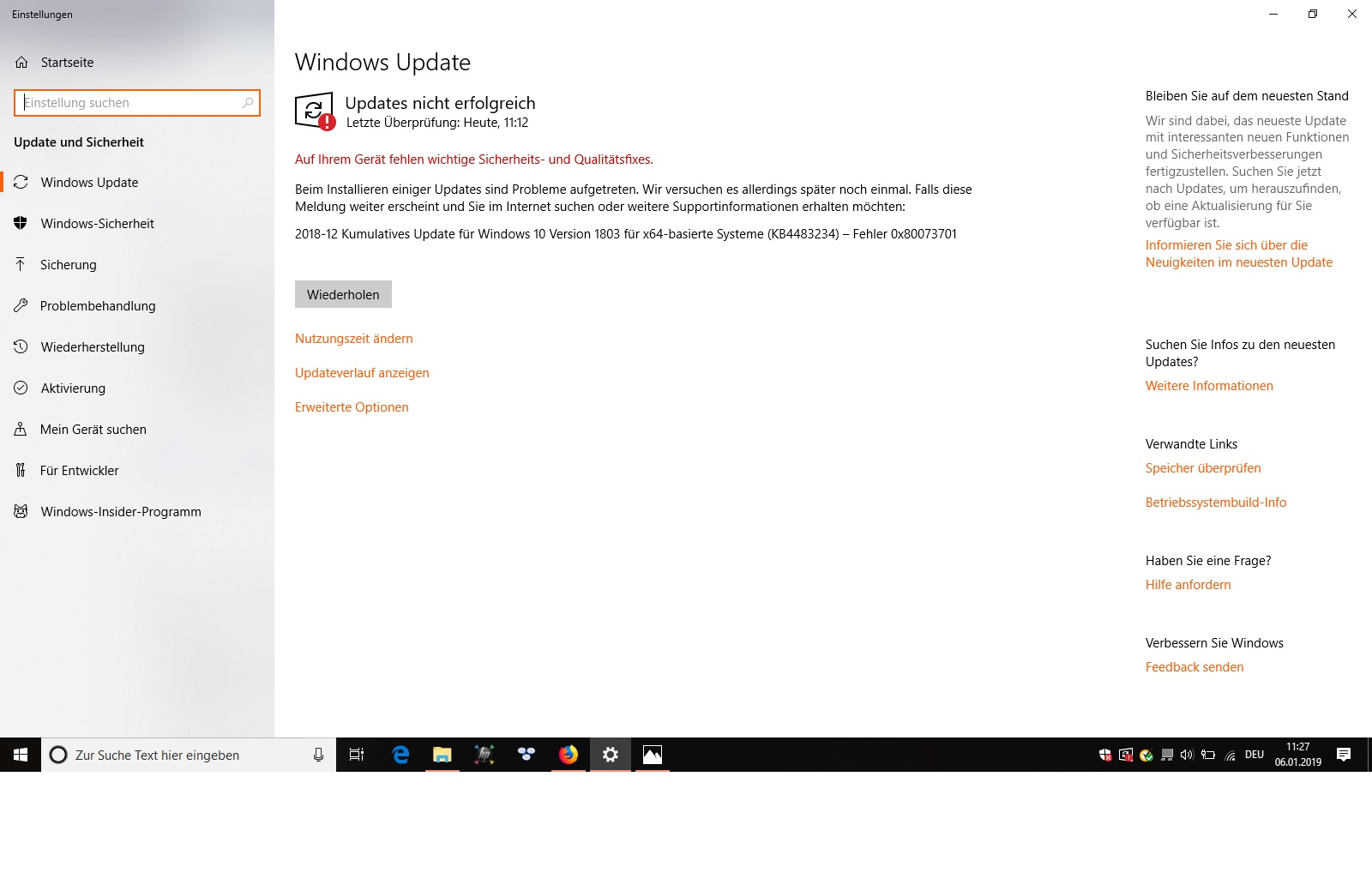 Windows 10 Update Nicht Erfolgreich