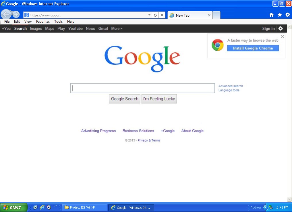 IE9 Running On Windows XP Concept. - Microsoft Community