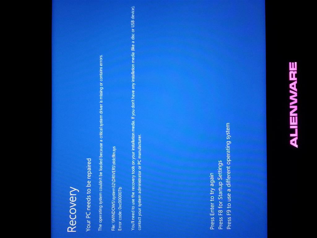 Blue screen Error Code: during windows installation - Microsoft
