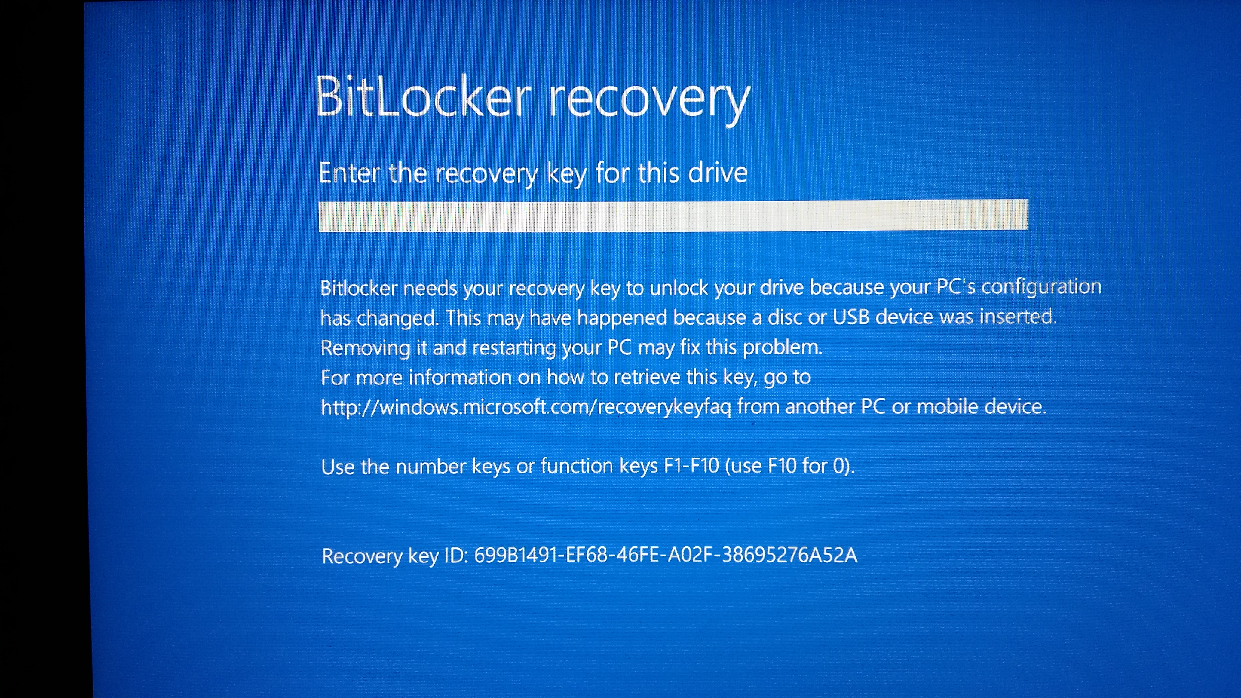 recovery key bitlocker microsoft screen getting don trying keep computer log