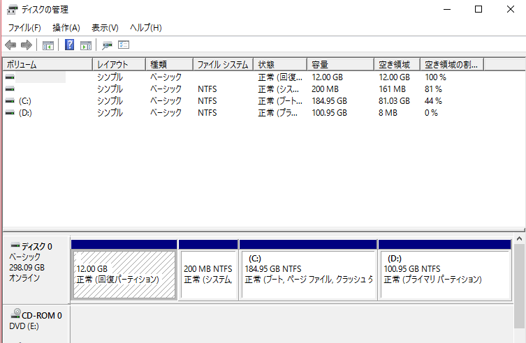 Windows10にしてからdドライブの空き容量が１００g Microsoft コミュニティ