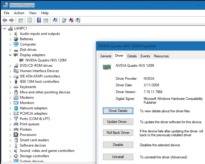 Nvidia 6150se outlet driver windows 10