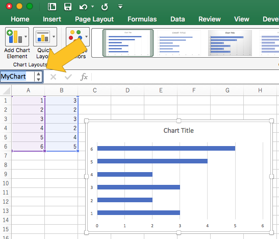 reordering chart excel for mac
