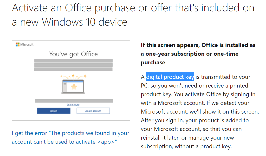 Activate your free Office 365 subscription (Product Key) from your