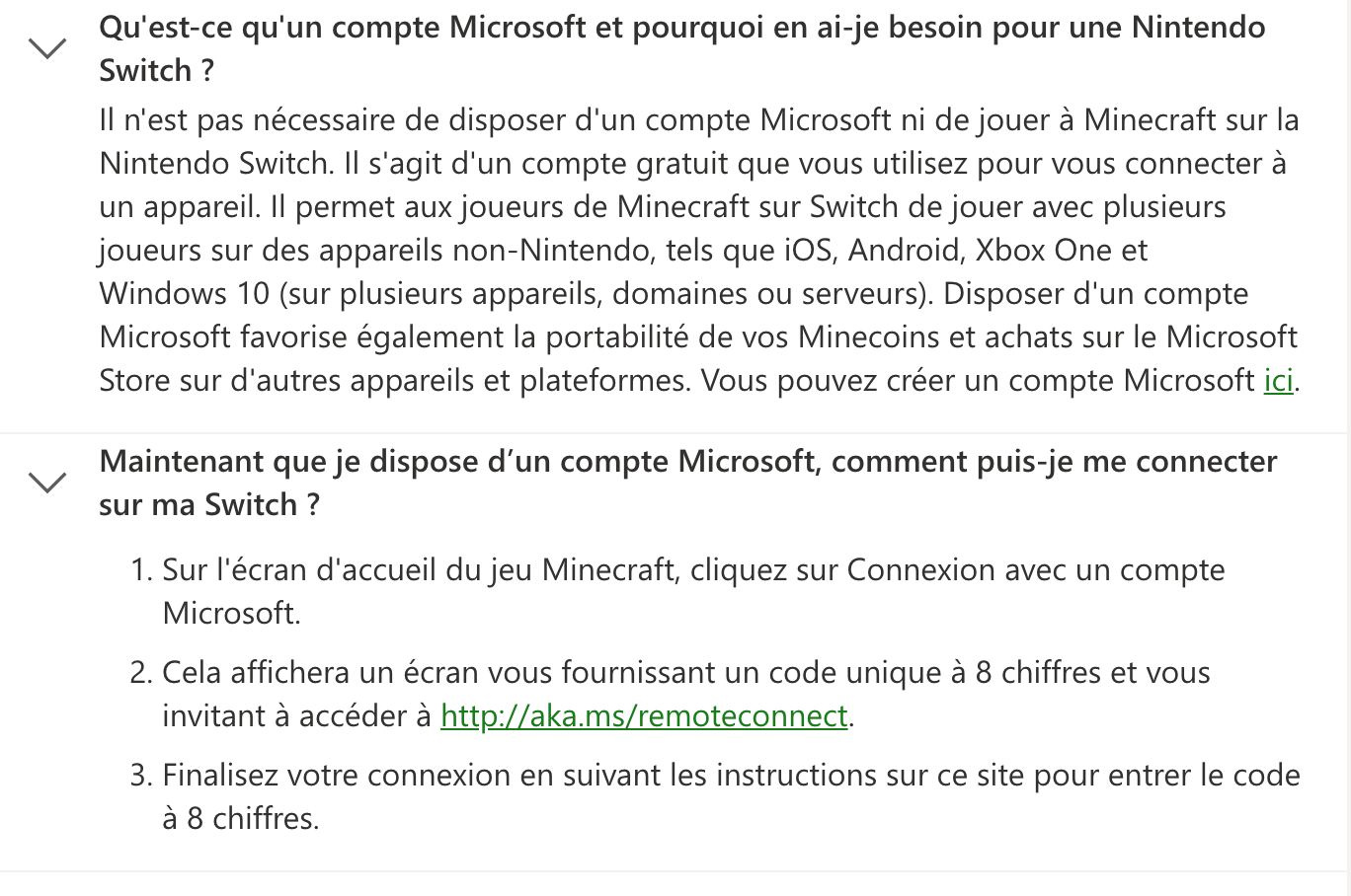 Erreu Connexion Compte Microsopft Sur Minecraft Switch Microsoft Community