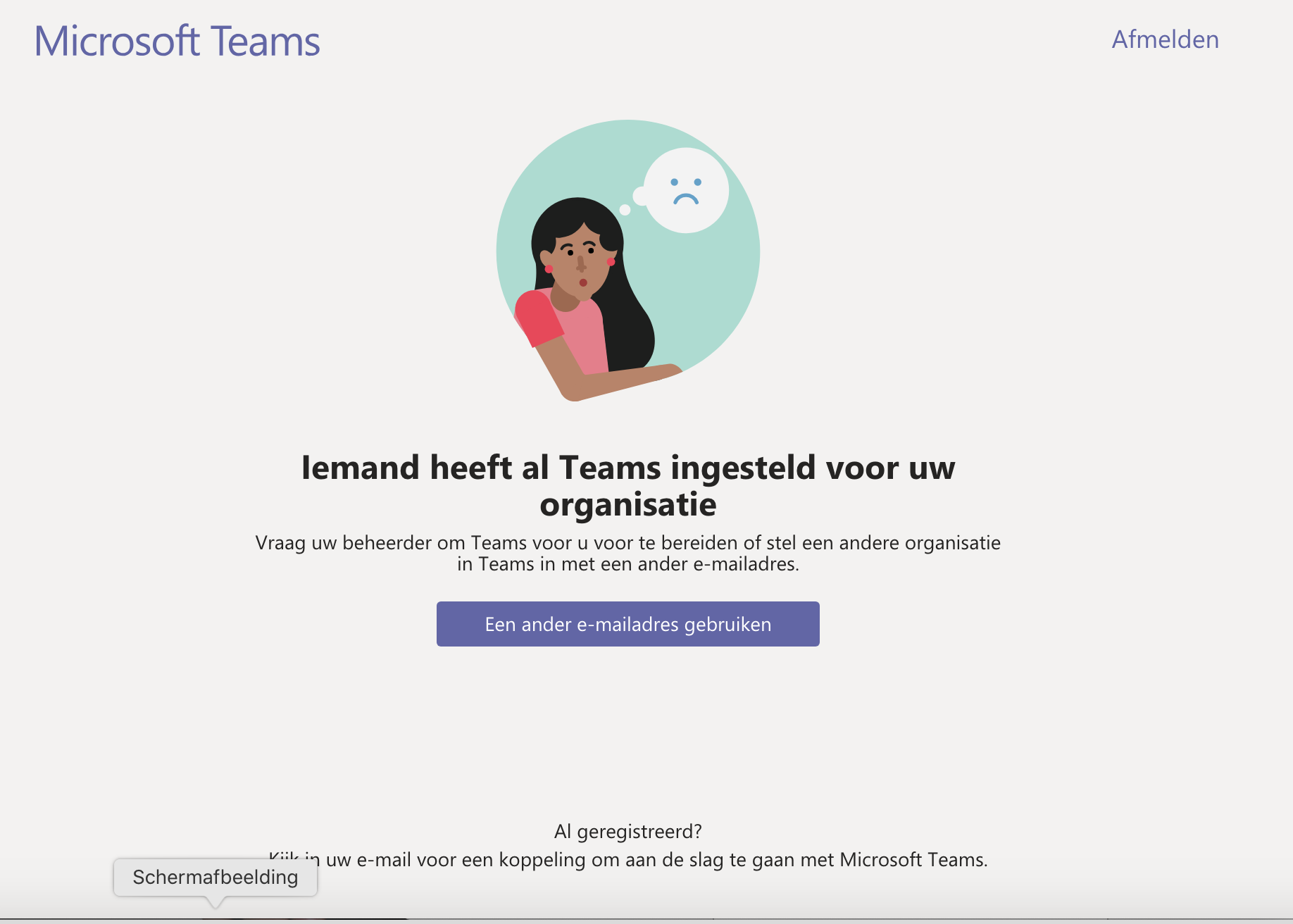 Waarom kan ik op mijn emailadres niet aanmelden bij Teams? Microsoft