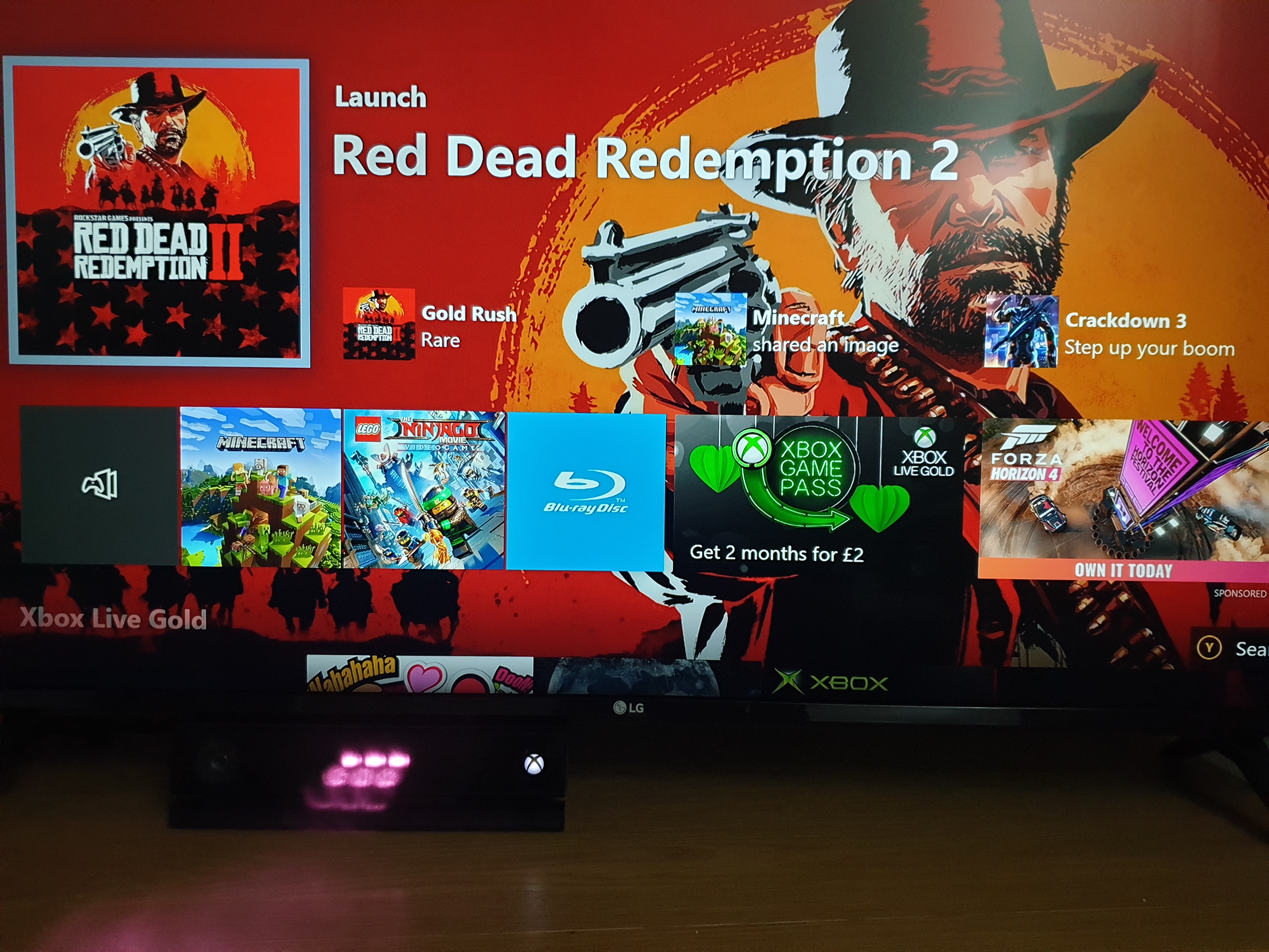 xbox one home screen