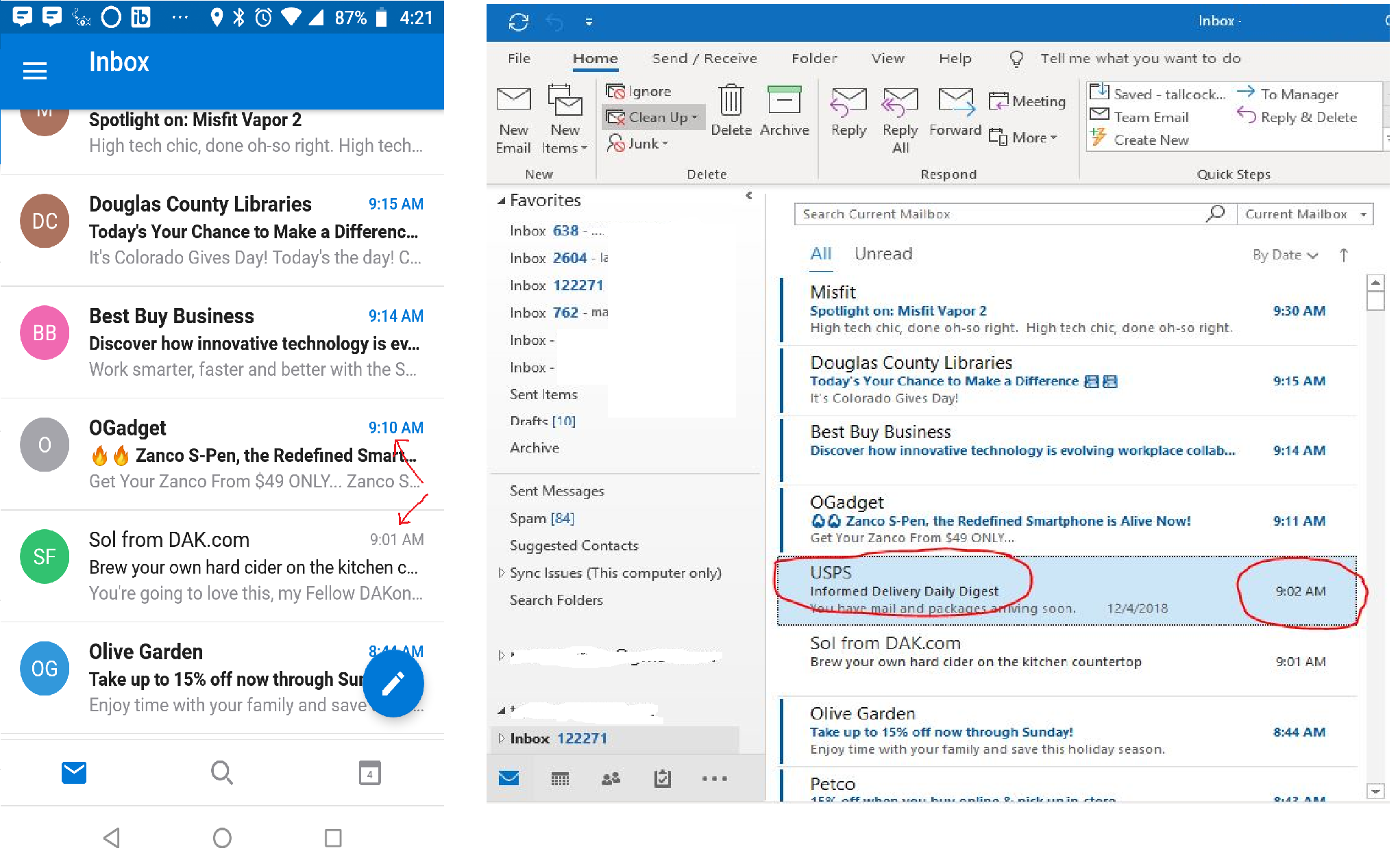 Missing IMAP Email in Outlook for Android! - Microsoft Community