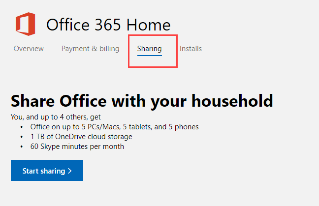 Share Office 365 Subscription - Microsoft Community