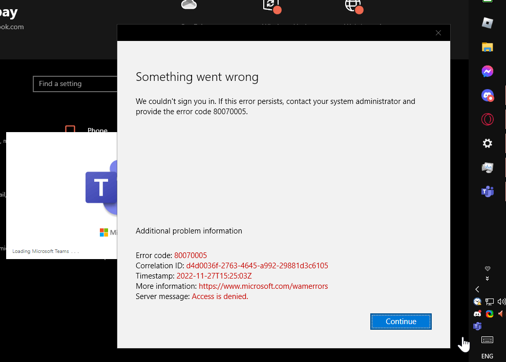 I can't login to my Microsoft account in settings, even in the - Microsoft  Community