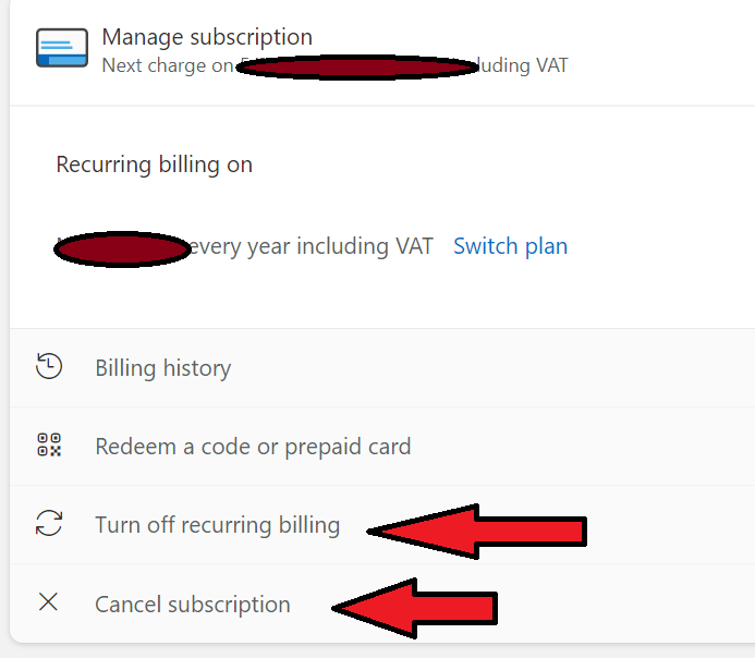 Difference Between Turn Off Recurring Billing And Cancel Subscription ...