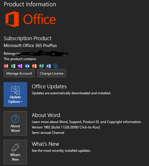 How do you change the account that Office says it belongs to? - Microsoft  Community