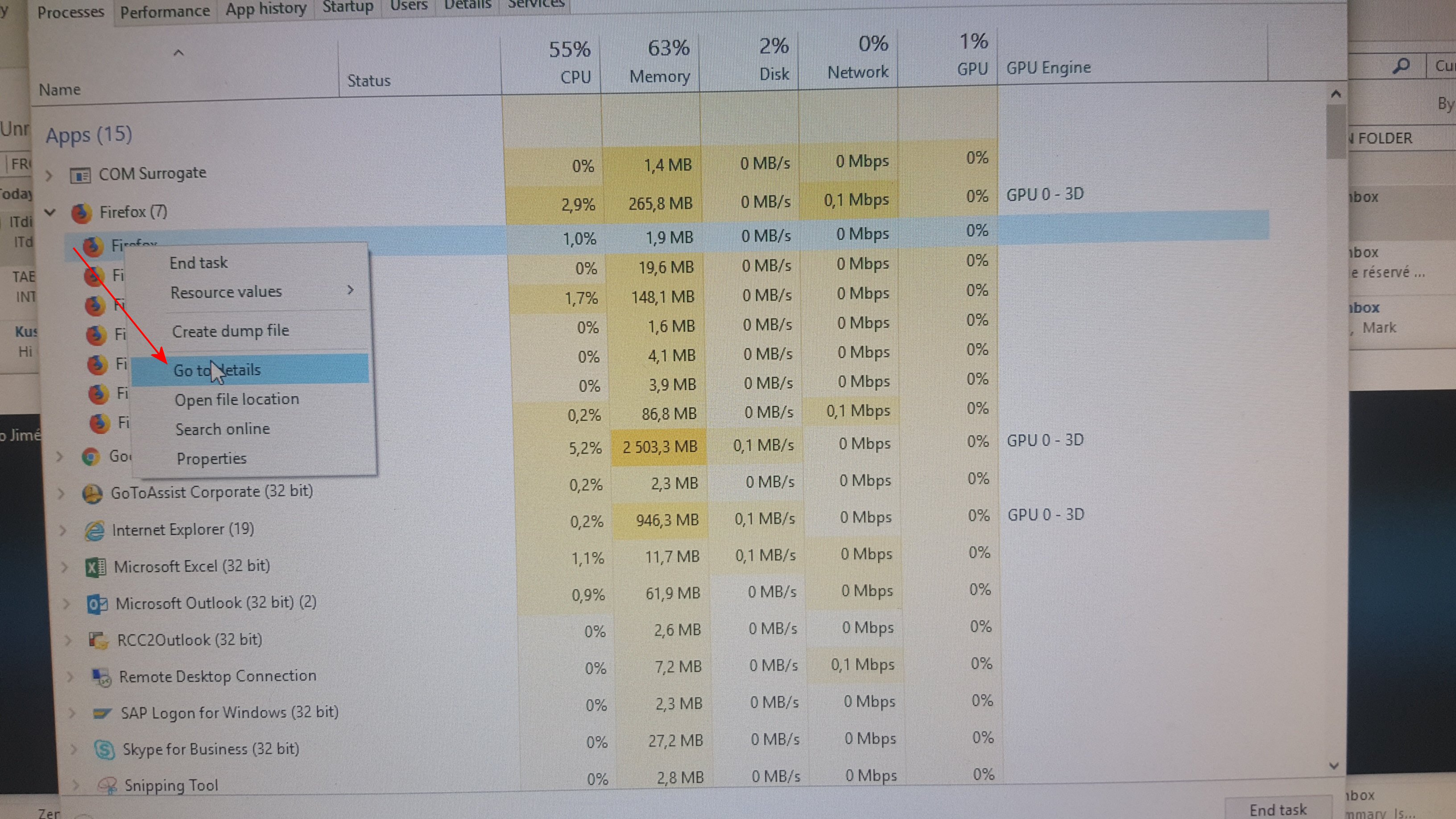 WIn 10 Task manager 