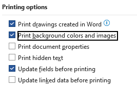 Microsoft Word won't print color images - Microsoft Community