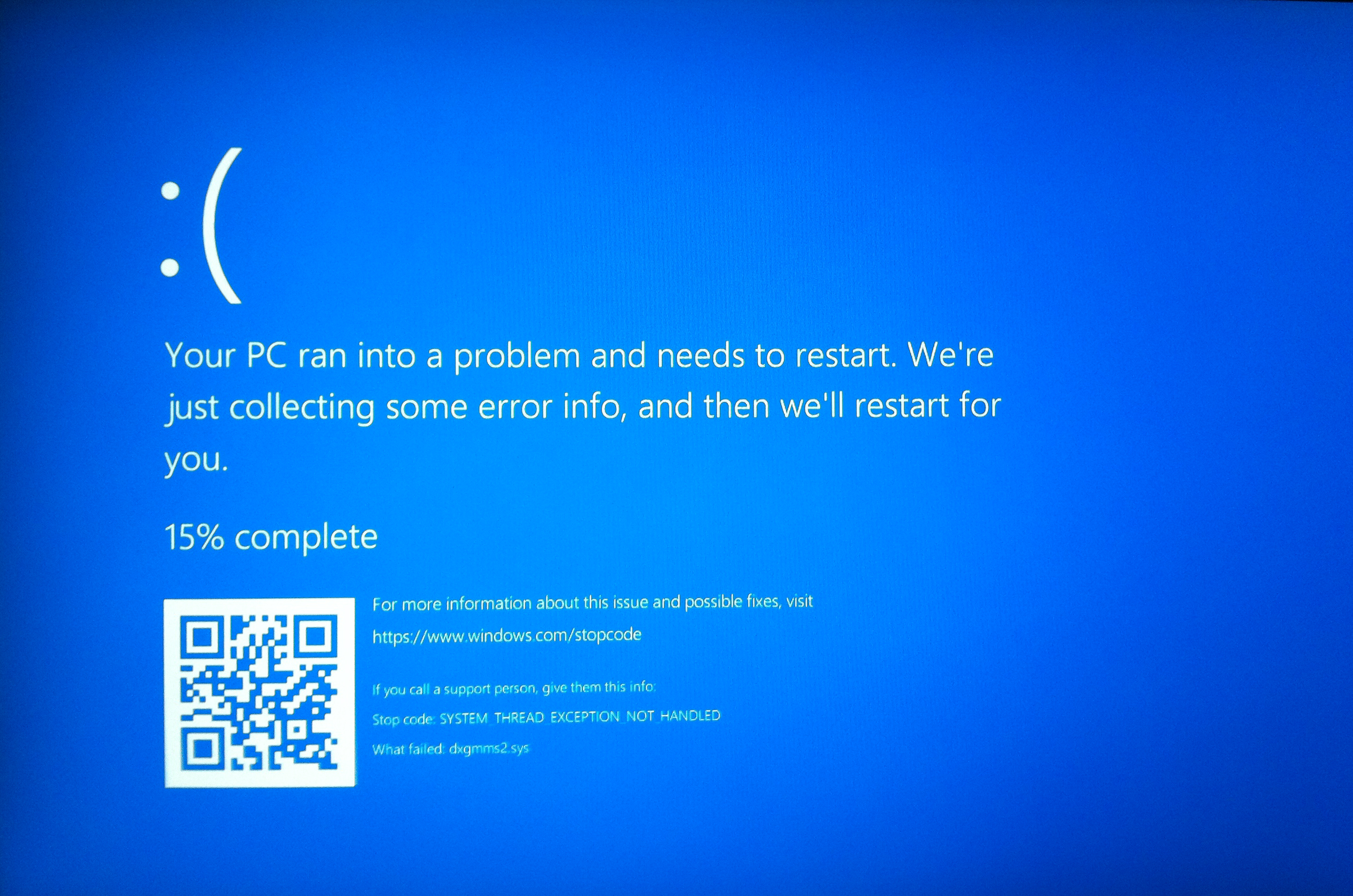 Blue Screen, then system restarted. - Microsoft Community