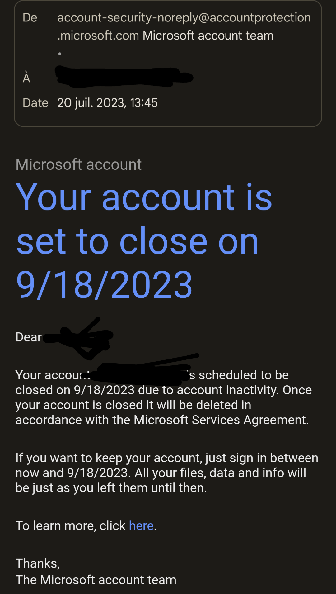 Can I trust email from the Microsoft account team? - Microsoft Support