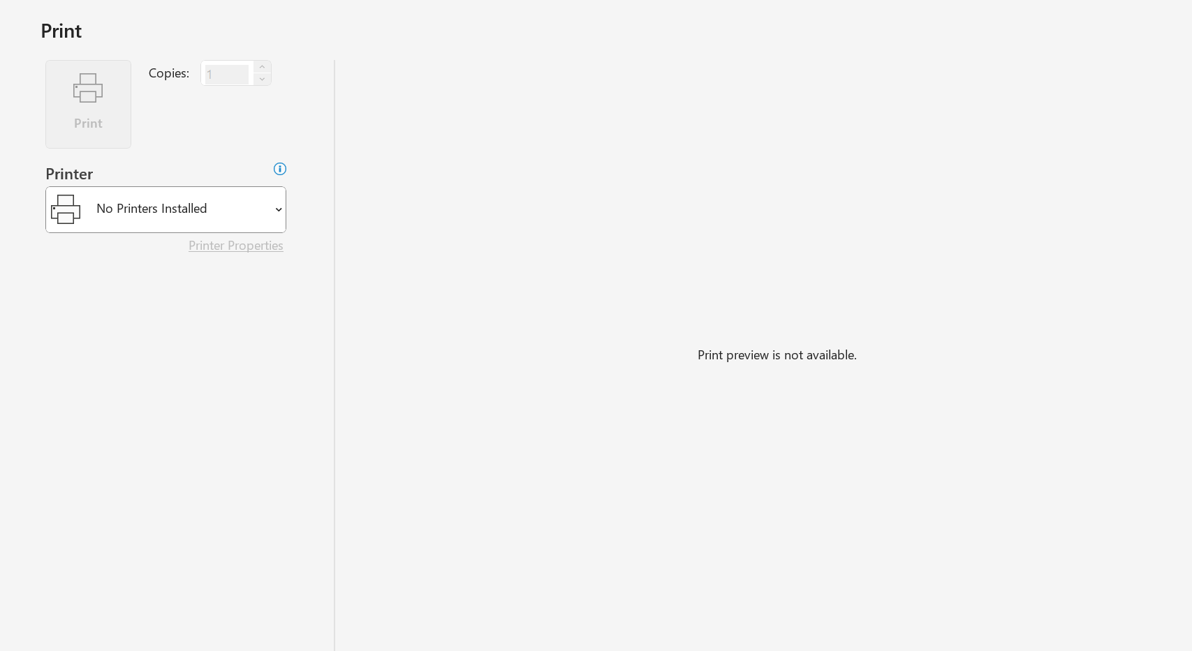 Print preview is not available microsoft community
