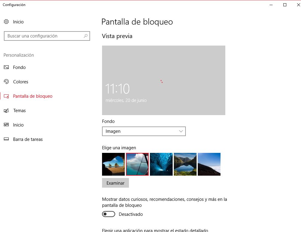 Windows 10 * No puedo cambiar el fondo de bloqueo de pantalla y la -  Microsoft Community