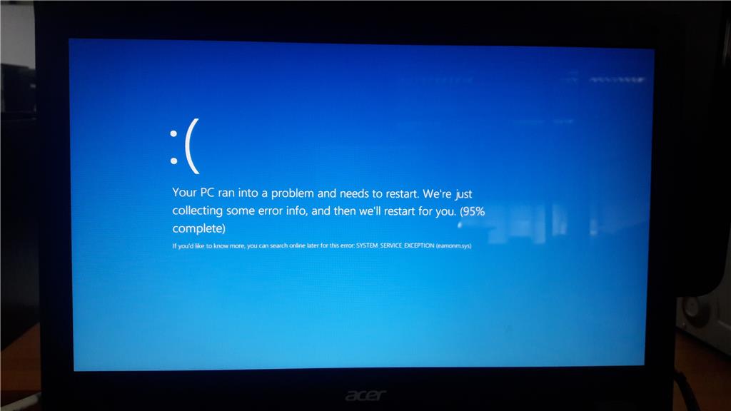 Your pc run into a problem windows 8 что делать