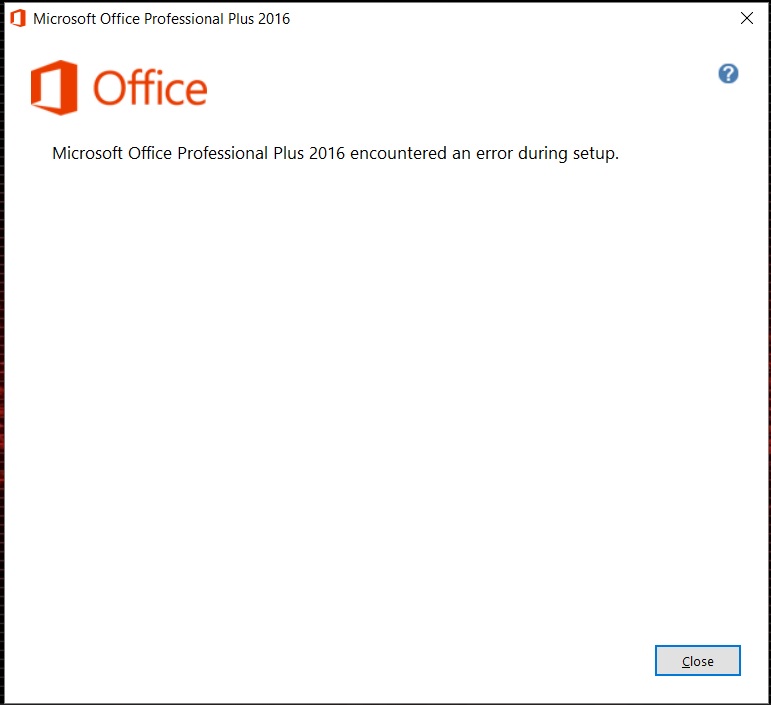 microsoft office professional plus 2016 installation time