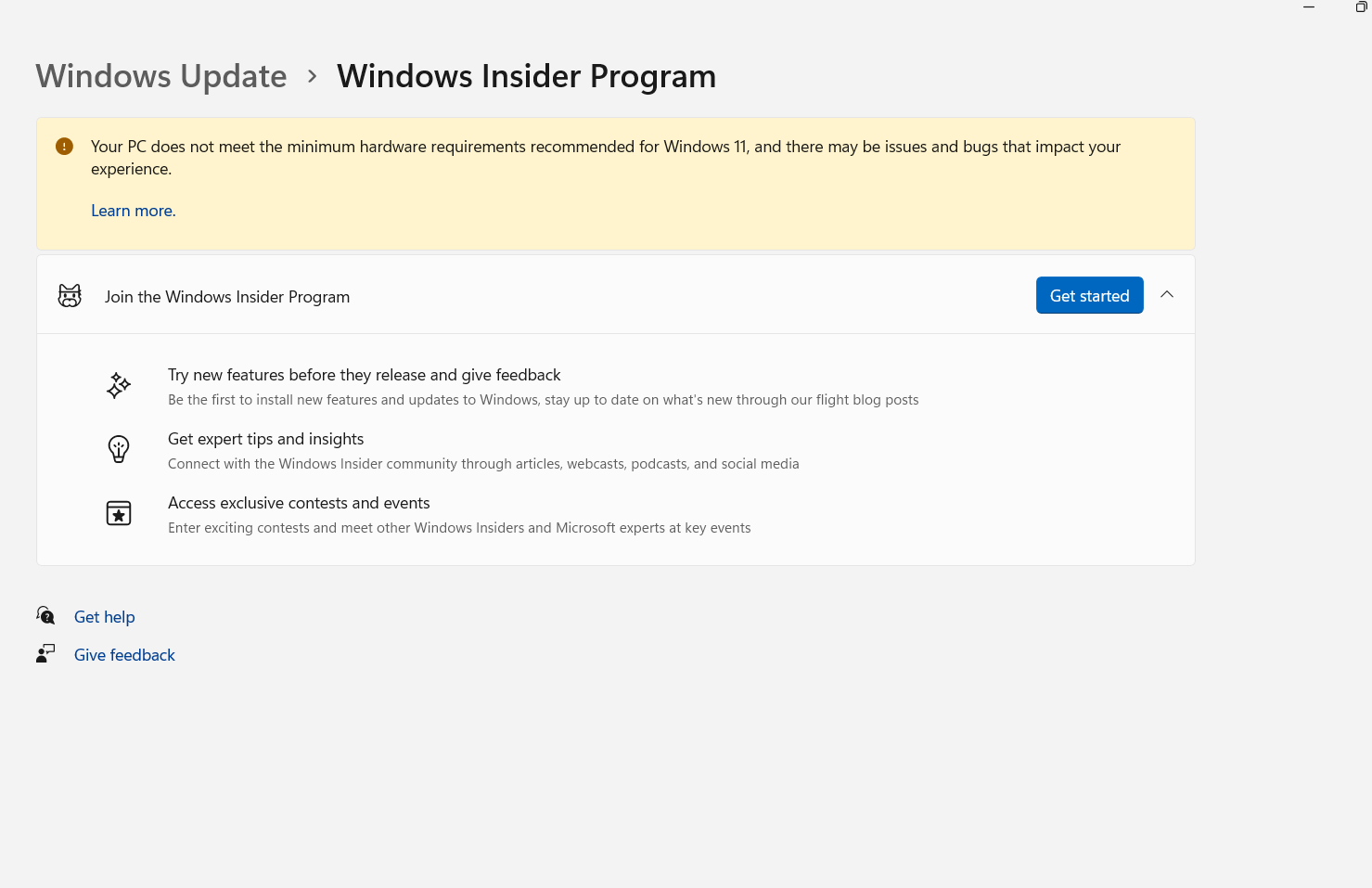 Update to Windows 11 without meeting requirements