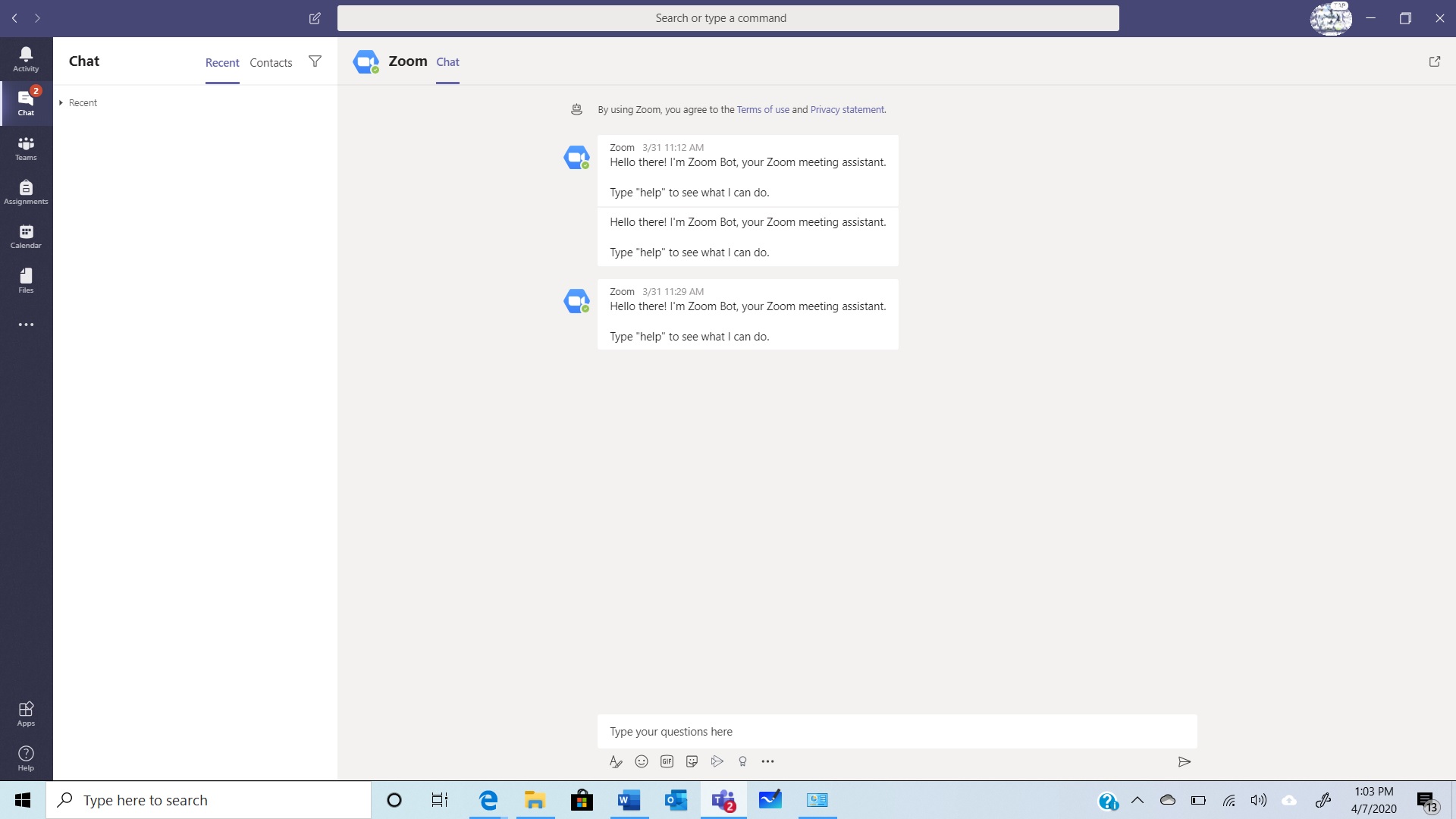 How do I remove Zoom Bot? - Microsoft Community
