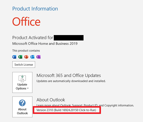 MS Office 2019 C2R Not Updating to Version 2310 - Microsoft Community