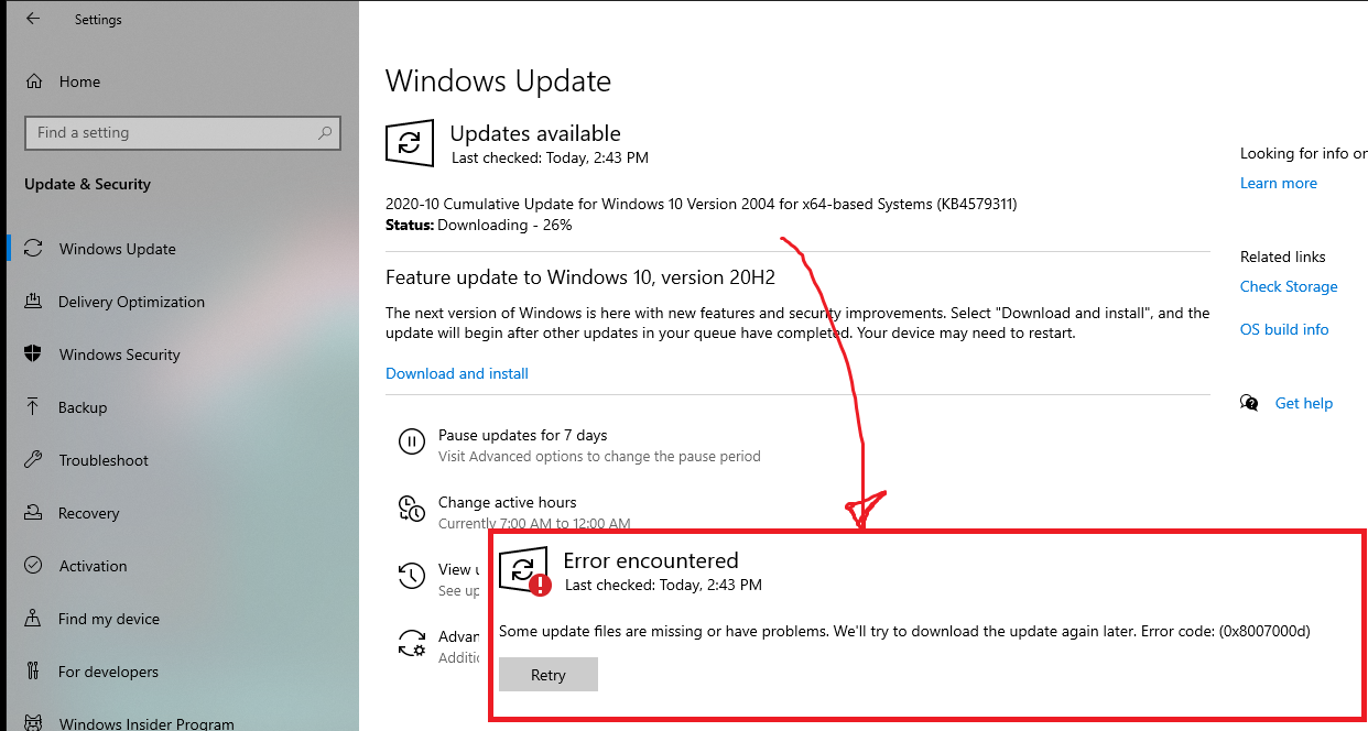 1. Запуск Windows Update Troubleshooter