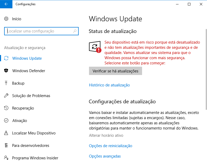 Está dando erro para baixar a atualização - Microsoft Community