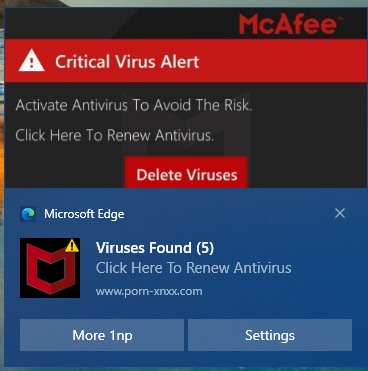 This image keeps popping up on my computer. I don't have McAfee on