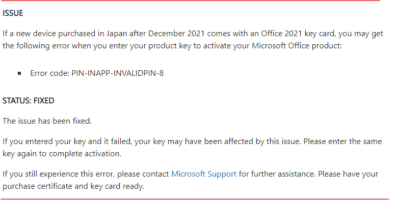 Error code - PIN-INAPP-INVALIDPIN-8 - Microsoft Community