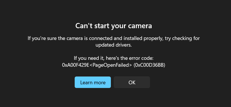 Windows 11 Camera Issue - Microsoft Community