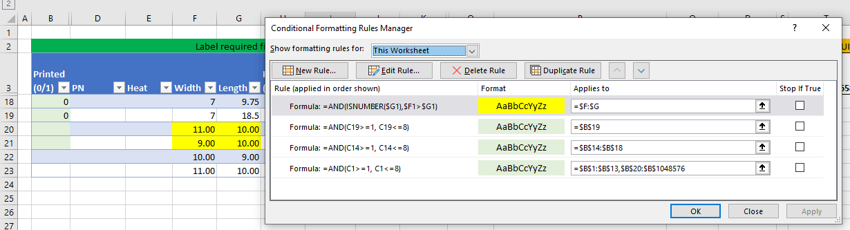 Excel 365 Conditional Formatting Not Updating - Microsoft Community