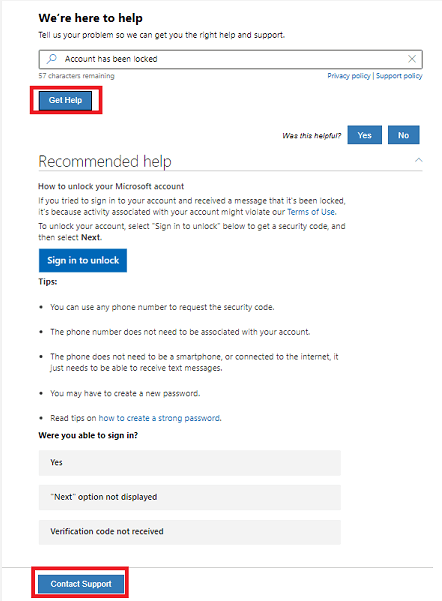 Your account has been locked - Microsoft