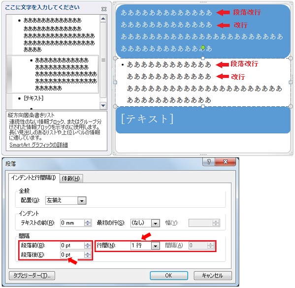 スマート アート 改行