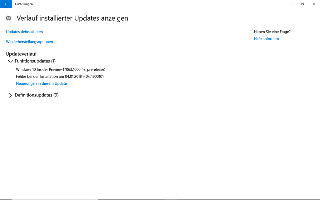 Update von Windows 10 Home und Pro Version